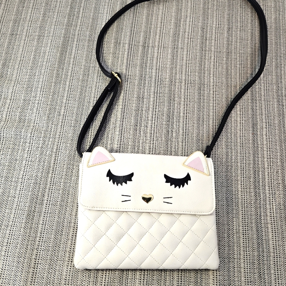 LUV Betsey Johnson Cat Quilted Crossbody Bag